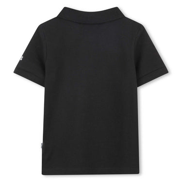 BOSS Playera polo para bebe negra tribanda